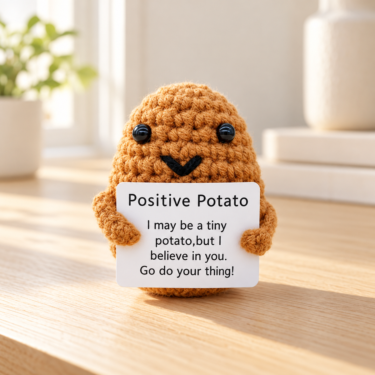 Positive Potato Crochet Figure