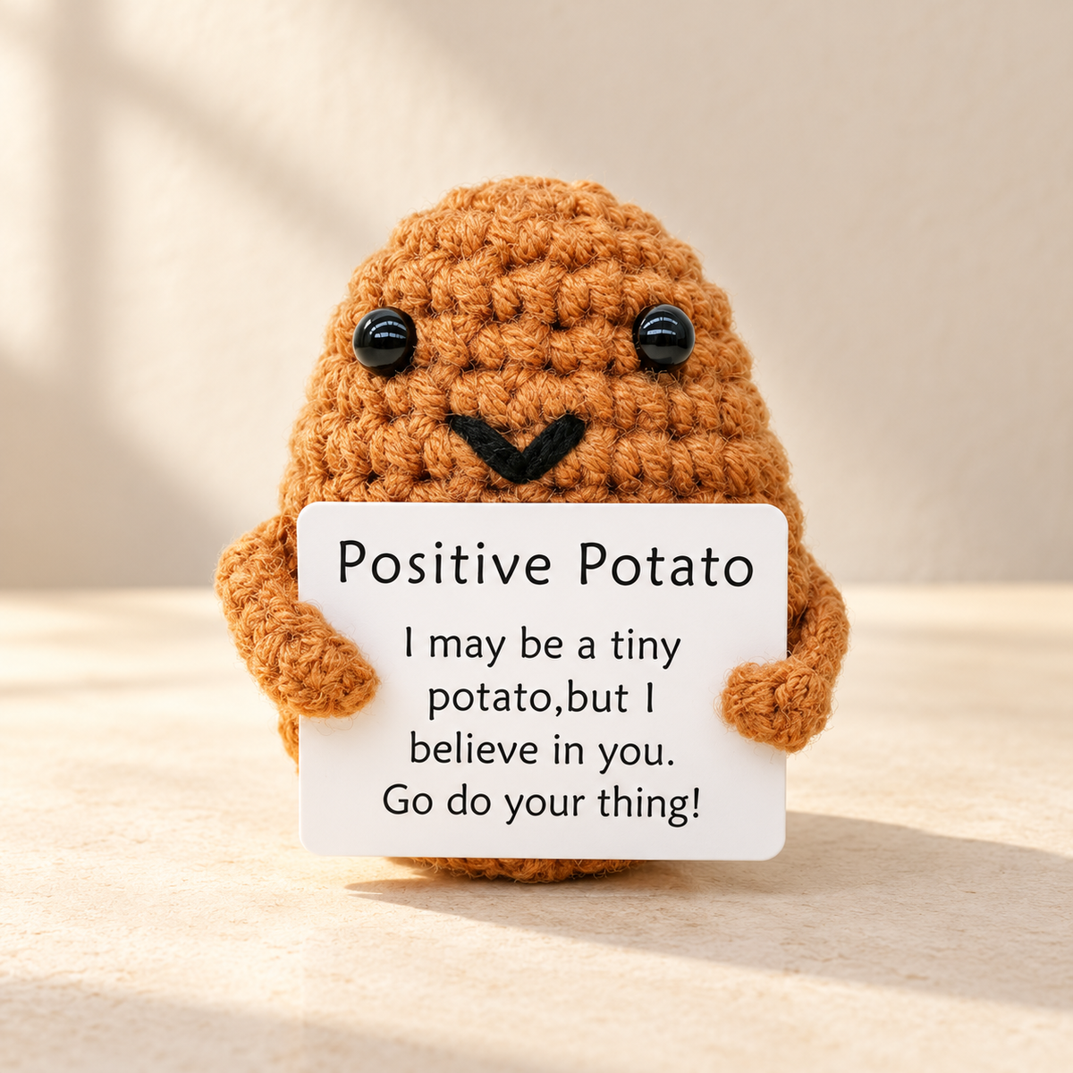 Positive Potato Crochet Figure