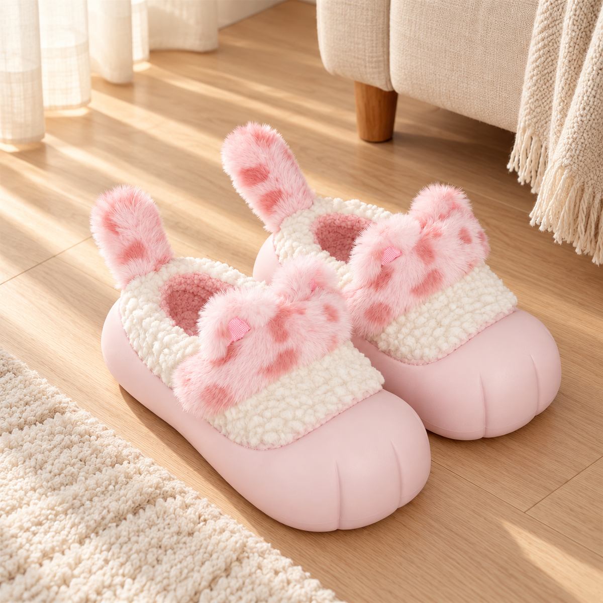 Pink Paw Slippers