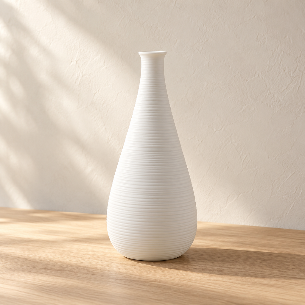 White Desk Vase