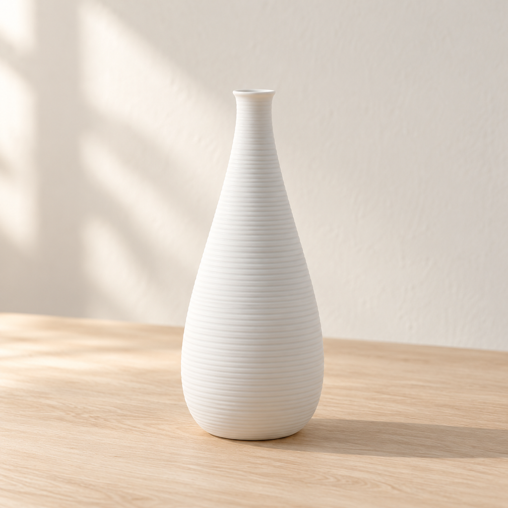 White Desk Vase
